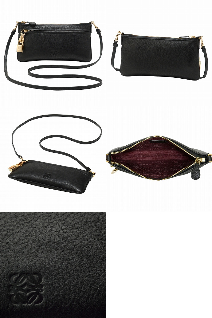 ロエベ SPECIALパドロック付きショルダーバッグ 305.76.985 REFINED CALF 1100