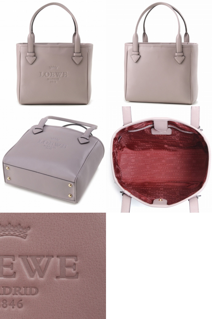 ロエベ HERITAGE MINI TOTEハンドバッグ 37779E34 0009 7341