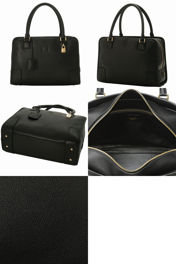ロエベ REFINED CALF南京錠付きハンドバッグ 352.79.B36 0007 1100