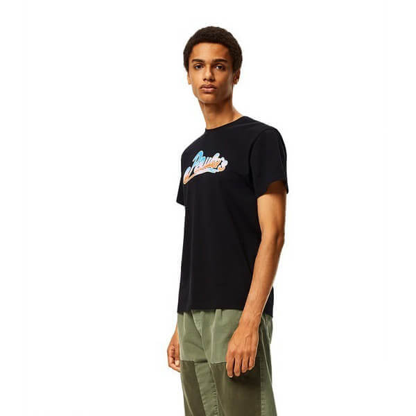 ロエベ 偽物 Tシャツ loewe Tシャツ Paula's Ibiza クルーネックコットンTシャツ