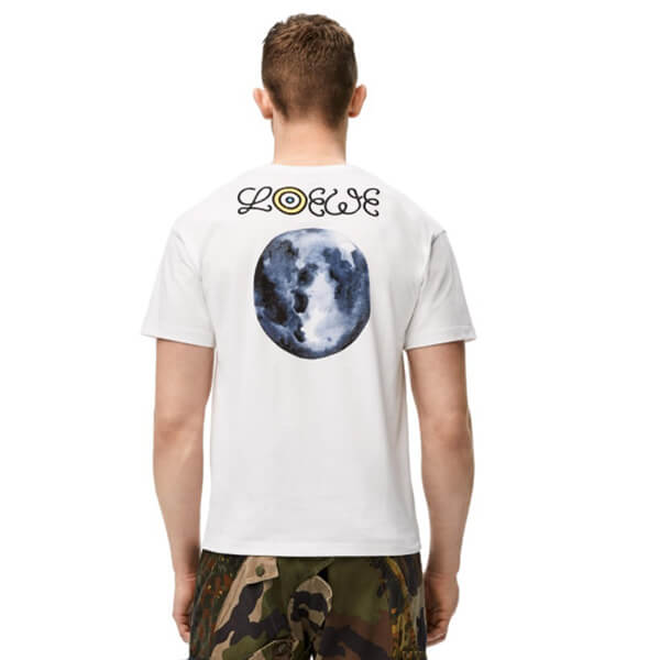 ★ロエベ 偽物 Tシャツ★ ブルームーン プリント Tシャツ  H664341X65