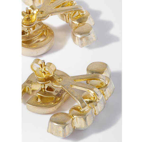 グッチ ピアス 偽物 グッチ Double G faux pearl