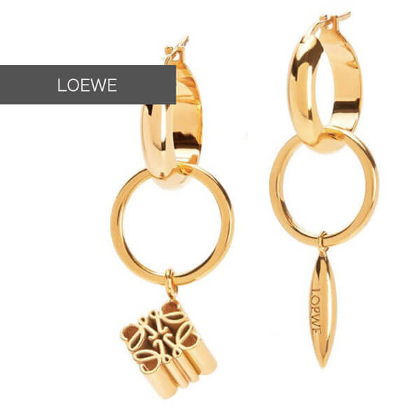 ロエベ ピアス コピー Anagram Asymmetric earrings J821239X02