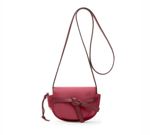 2020日本未発売新作 ロエベ偽物 ゲートミニバッグ入荷Loewe Gate Mini Bag Raspberry/Wine 321.12.U62
