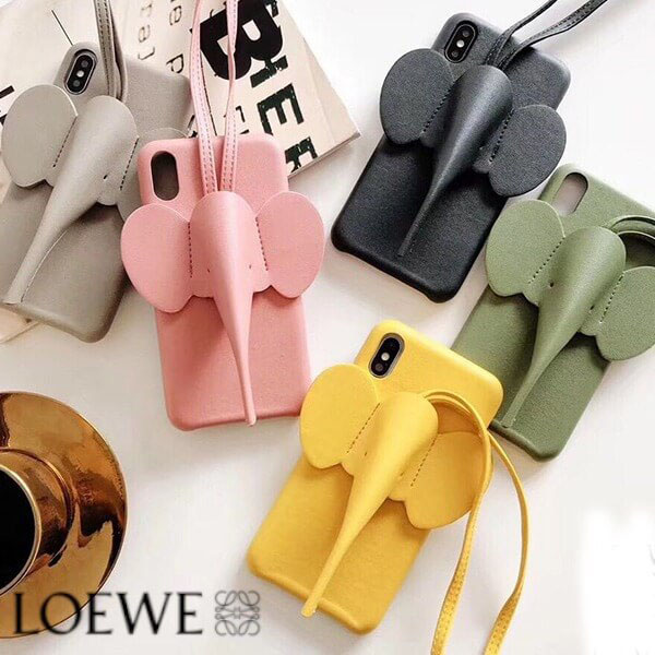 【ロエベ iPhoneケース コピー】エレファント Elephant ガンメタル