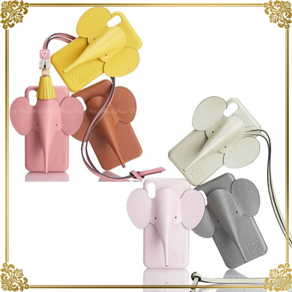 【ロエベ iPhoneケース コピー】エレファント Elephant ガンメタル