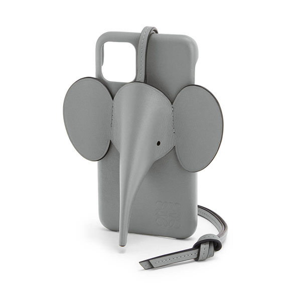 【ロエベ iPhoneケース コピー】エレファント Elephant ガンメタル