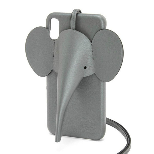 【ロエベ iPhoneケース コピー】エレファント Elephant ガンメタル
