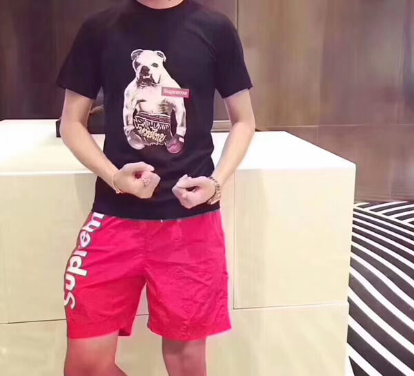 18AW シュプリームスーパーコピー シュプリーム Split Logo Water Short 水着 赤