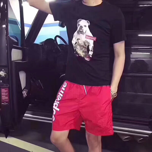 18AW シュプリームスーパーコピー シュプリーム Split Logo Water Short 水着 赤