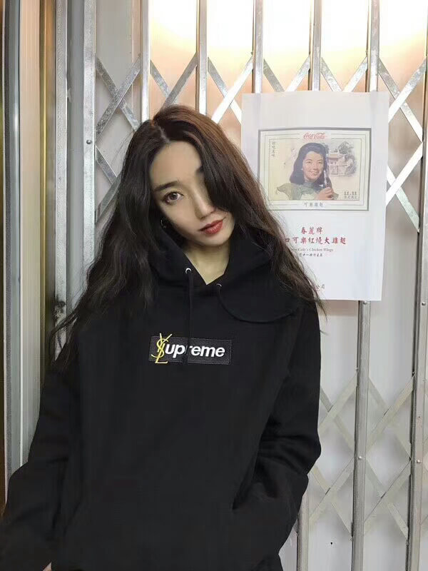 2018新作 シュプリーム x サンローラン FW18 Box Logo Sweatshirt シュプリームスーパーコピー パーカー