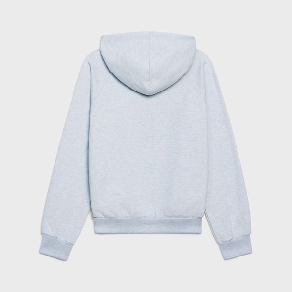 大人気セリーヌ サントロペ ロゴプリン 偽物Hoodie ライトブルー セリーヌ2Y379450I.07LE