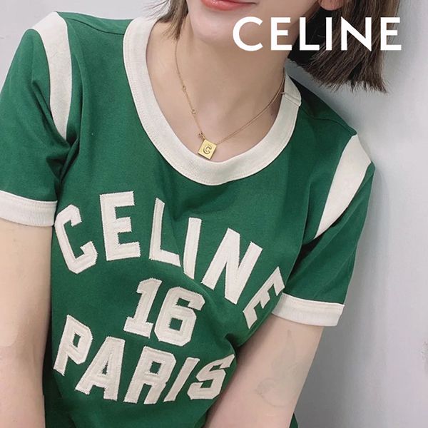 お洒落にセリーヌ 16 ボクシーTシャツ 激安 ボトルグリーン 3色