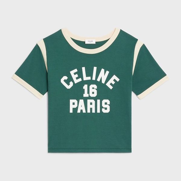 お洒落にセリーヌ 16 ボクシーTシャツ 激安 ボトルグリーン 3色