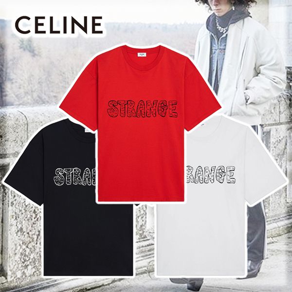 【人気商品】STRANGEロゴセリーヌ☆メンズ☆ルーズTシャツ☆3カラー2X826501F.01CC