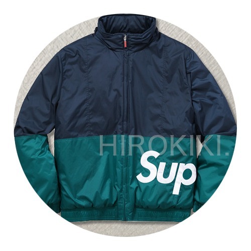 シュプリームコピー FW18 シュプリーム SIDELINE LOGO PARKA JACKET NAVY