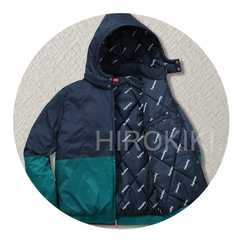 シュプリームコピー FW18 シュプリーム SIDELINE LOGO PARKA JACKET NAVY