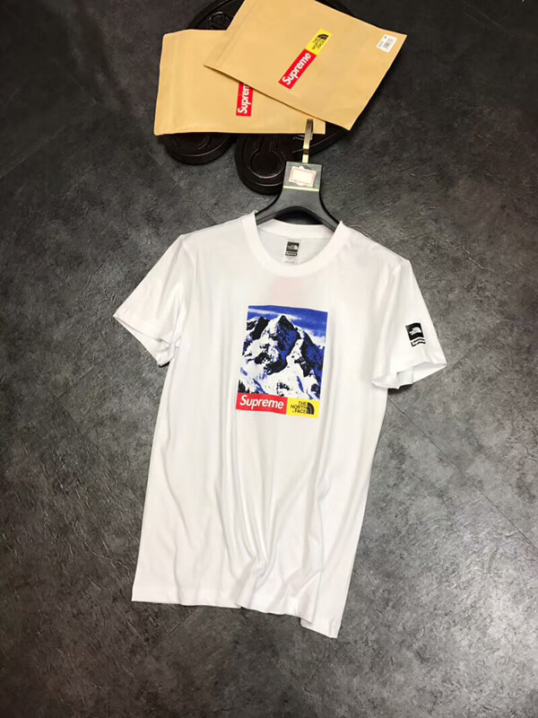 2020SS新作 シュプリームスーパーコピー シュプリーム x The North Face Mountain White Tee Tシャツ 白
