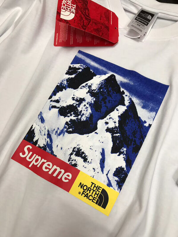 2020SS新作 シュプリームスーパーコピー シュプリーム x The North Face Mountain White Tee Tシャツ 白