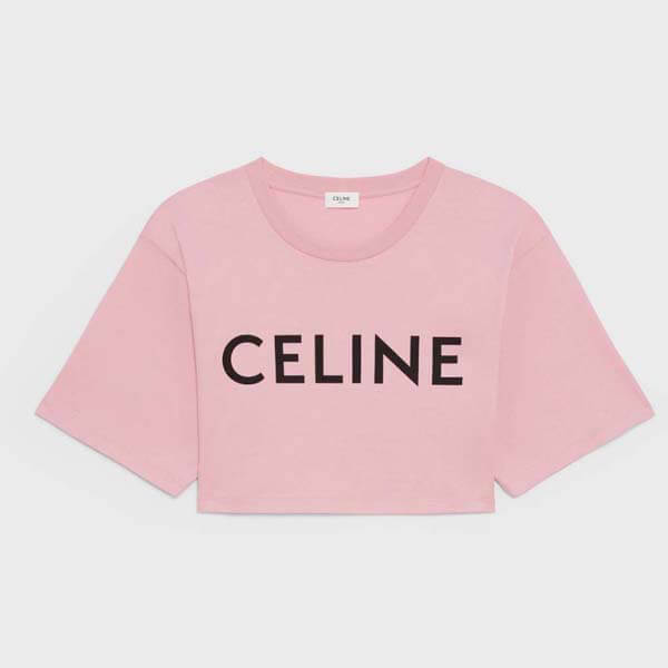 21SS【セリーヌ Tシャツ 偽物】クロップド Tシャツ コットンジャージー 2X761501F.24IA