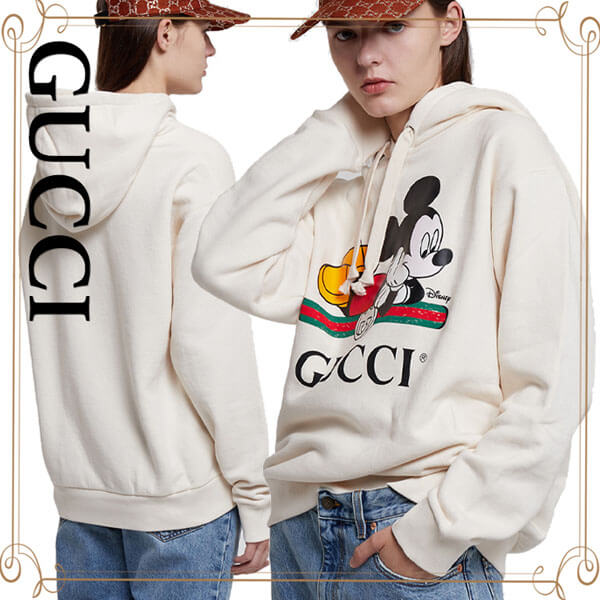 ディズニー x グッチ ミッキー 偽物 パーカー Disney x グッチ コラボ コットン製 ミッキーマウス 長袖 パーカ 469251XJB8C9230