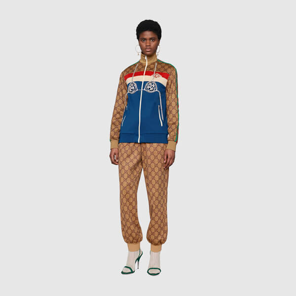 リアーナ着 グッチ GG グッチ パンツ コピー テクニカルジャージージョガーパンツ