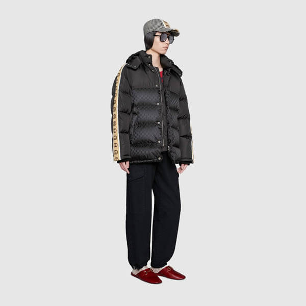 注目◇GG グッチ ダウン コピー ジャカード Down Jacket◇グッチダウン ブラック