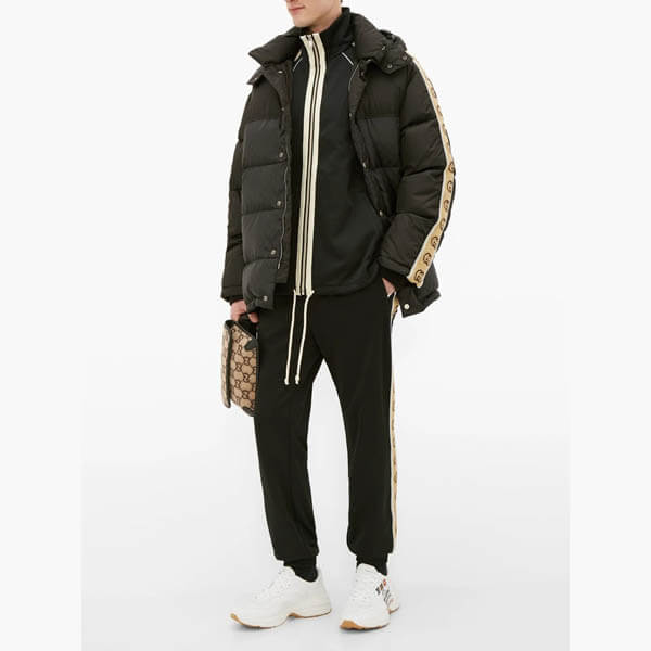 注目◇GG グッチ ダウン コピー ジャカード Down Jacket◇グッチダウン ブラック