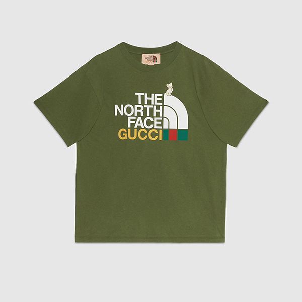 可愛い グッチ ノースフェイス パロディ*ロゴ&キャットメンズTシャツ 送料込*616036XJDRD5137