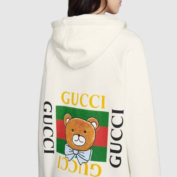 グッチ カイ コピー 限定【EXO-KAI x グッチ コラボ】ベアプリント◆コットンパーカー 652682 XJDJF 9095