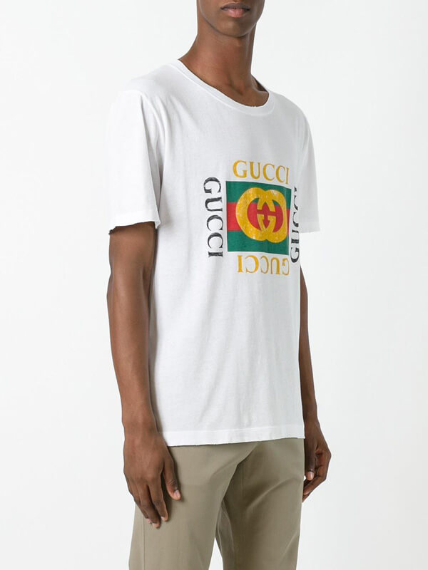 2017AW グッチスーパーコピー グッチ GG LOGO PRINTED T-SHIRTS