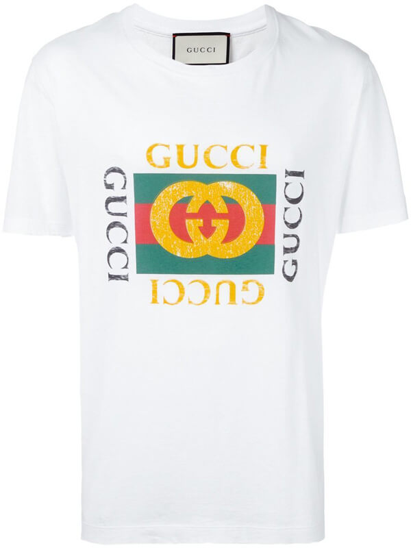 2017AW グッチスーパーコピー グッチ GG LOGO PRINTED T-SHIRTS