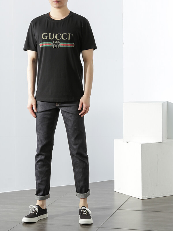 2018新作大人気 MOST WANTED TEE グッチコピー Glitter Print Cotton T-Shirt