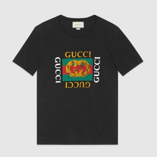 2020SS グッチスーパーコピー グッチ print ウォッシュドTシャツ