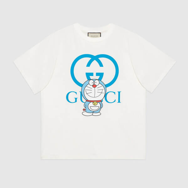 グッチ ドラえもん コピー☆21SS☆【グッチ】xDORAEMON★コラボ★オーバーサイズ Tシャツ 616036 XJDEZ 9791