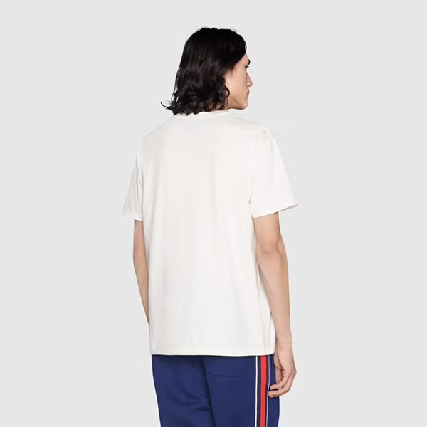 【グッチ】ストロベリーグッチ 偽物 コットンTシャツ★送料込 548334XJDWG 9275