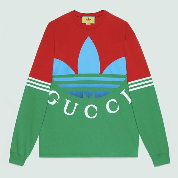 ギフトに最適アディダス×グッチ ロングスリーブTシャツ 偽物 722947 XJE1I 6167