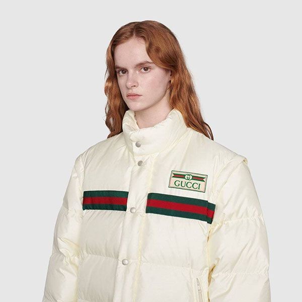 グッチ ウェブ パデッド 偽物 ナイロン ボンバー ジャケット 683216