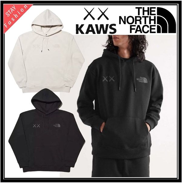 KAWS x The North Face Popover Hoodie カウズ ザノースフェイス 偽物 22年秋冬新作フーディー ビーニー フーディー スエットシャツ