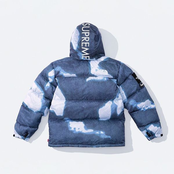 お洒落で可愛いヌプシ 偽物 シュプリーム x ノースフェイス コラボ Denim Print