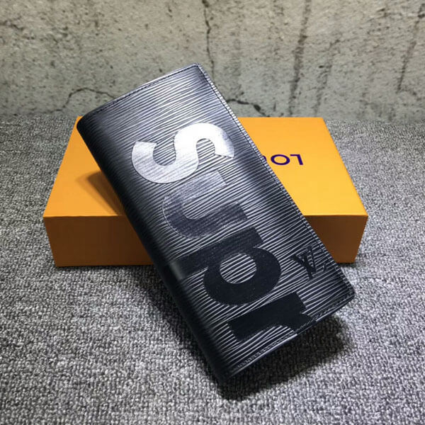17-18AW新作 シュプリームコピー ルイヴィトン × シュプリーム PF. BRAZZA SP EPI Wallet 長財布 黒