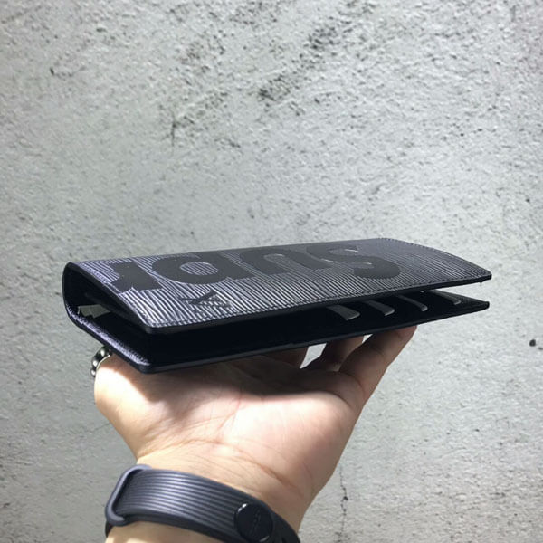 17-18AW新作 シュプリームコピー ルイヴィトン × シュプリーム PF. BRAZZA SP EPI Wallet 長財布 黒