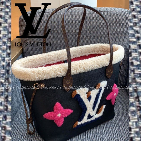 ルイヴィトン モコモコバッグ コピー☆ モノグラム テディ NEVERFULL MM M56960