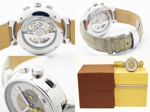 ルイヴィトン タンブール LV277 Q1142 エルプリメロ クロノグラフ 裏スケ メンズ
