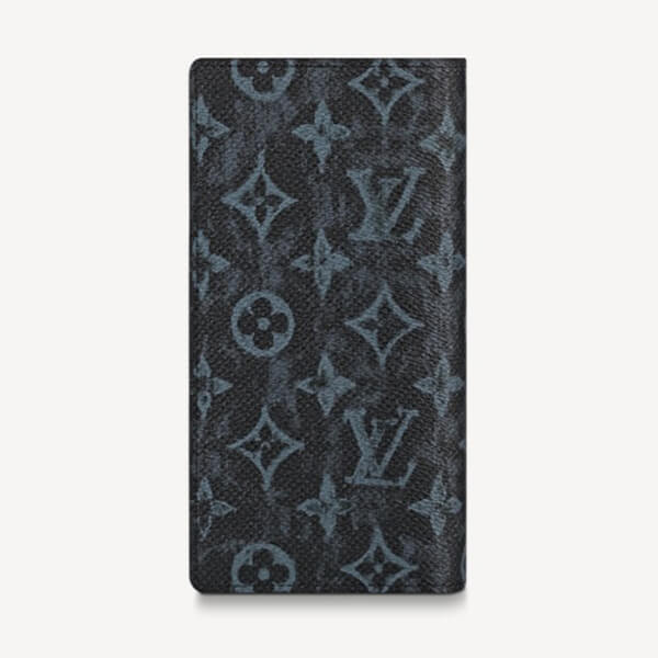 ルイ ヴィトン 財布 偽物 LV ポルトフォイユブラザ NM 長財布☆ モノグラム Pastel Noir M80019