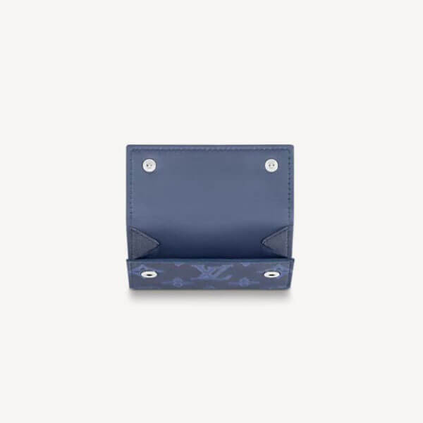 ルイヴィトン ネイビー コピー モノグラム シャドウ LV★ディスカバリーコンパクト ウォレット M80424