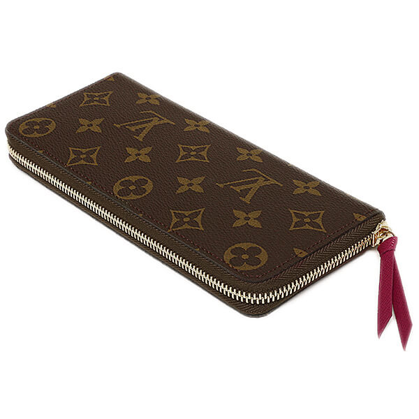 ルイヴィトンスーパーコピー　財布　ルイヴィトン　ヴィトン　LV　モノグラム　ラウンドファスナー長財布　ポルトフォイユクレマンス　フューシャ　M60742