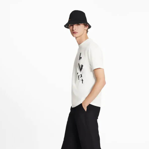 ルイヴィトン 偽物 フロウティングLVプリンテッドTシャツ 1A8P8W