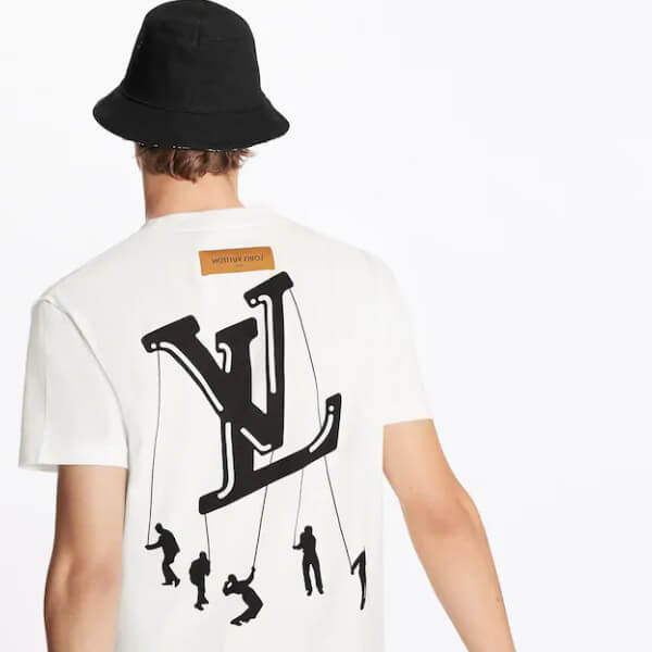 ルイヴィトン 偽物 フロウティングLVプリンテッドTシャツ 1A8P8W