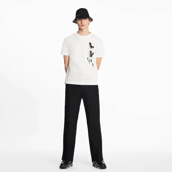 ルイヴィトン 偽物 フロウティングLVプリンテッドTシャツ 1A8P8W